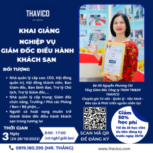 Khóa đào tạo nghiệp vụ Giám đốc điều hành khách sạn