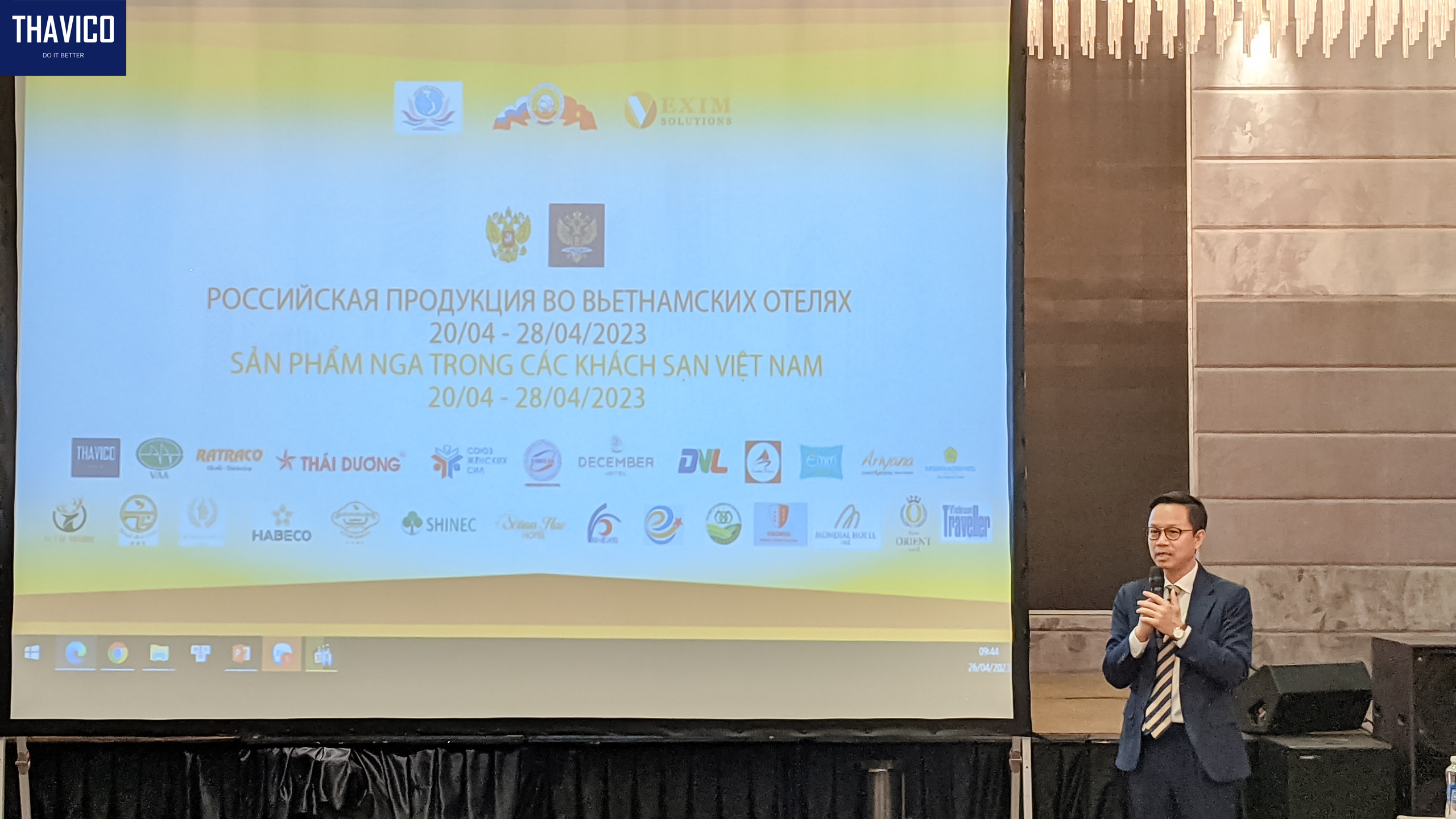 Ông Nguyễn Đức Quỳnh - Phó Chủ tịch Hiệp hội Du lịch Đà Nẵng, Chủ tịch Hội Khách Sạn Đà Nẵng, Tổng Giám đốc Công ty Cổ phần Du lịch Bắc Mỹ An, Đại diện chủ đầu tư Furama Resort Đà Nẵng phát biểu